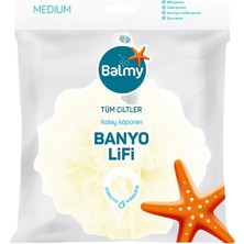 Balmy Banyo Lifi Medium – Etkili Cilt Temizliği Için Banyo Süngeri 5'li Avantaj Paketi - 5 Adet