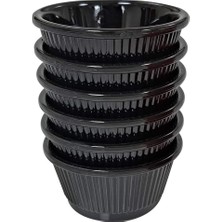 Corona Professional Bora Plastik Sos Kabı Yuvarlak No:1 6'lı Siyah 4'li Avantaj Paketi - 4 Adet