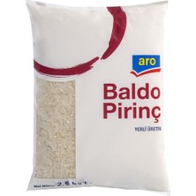 Aro Baldo Pirinç 2,5 kg - Iri Taneli, Tane Tane Pilavlık Pirinç 2'li Ekonomik Paket - 2 Adet