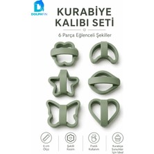 Dolphfin 6’lı Kurabiye Kalıbı Seti Plastik Şekilli Hamur Kesici Kalp Yıldız Kelebek Çiçek Kalıp 6 cm