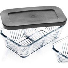 Sigma Glass Studio Frigo Saklama Kabı Bölmeli 475 cc - 7 Adet