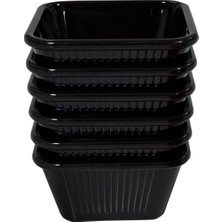 Corona Professional Bora Plastik Kare Sosluk 6lı Siyah 55X55X32 mm 6'li Avantaj Paketi - 6 Adet
