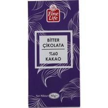 Fine Life Tablet Çikolata 80 G Bitter - Enerji Veren Lezzet 8'li Avantaj Paketi - 8 Adet