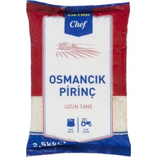 Metro Chef Osmancık Pirinç 2,5 kg - Uzun Taneli, Düşük Kırık Oranlı 2'li Ekonomik Paket - 2 Adet