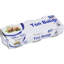 Aro Ton Balığı 3'lü 80 G - Skipjack, Iri Parçalı, Katkısız