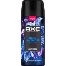 Axe Blue Lavender Deodorant Sprey 150 ml - Premium Collection 72 Saat Koruma 5'li Avantaj Paketi - 5 Adet