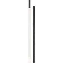 Fon Sargılı Siyah Kağıt Pipet 100 Adet - 6X197 mm Tek Kullanımlık 3'li Ekonomik Paket - 3 Adet