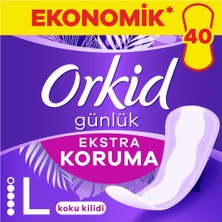 Orkid Ekonomik Günlük Koruma Ped Uzun 40LI Paket 3'li Ekonomik Paket - 3 Adet