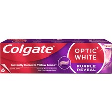 Colgate Optic White Purple Reveal Diş Macunu 75 ml - Optik Beyazlatma 3'li Ekonomik Paket - 3 Adet