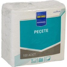 Metro Professıonal Peçete 30X30CM 100 Adet Tek Katlı Selüloz Peçete 8'li Avantaj Paketi - 8 Adet