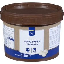 Metro Chef Beyaz Damla Çikolata 2,5 kg Pastacılık Ürünleri