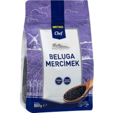 Metro Chef Beluga Mercimek 500 G - Siyah Mercimek, Yüksek Lif ve Protein Kaynağı 3'li Ekonomik Paket - 3 Adet