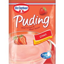 Dr. Oetker Çilekli Puding 120G - Kolay Hazırlık, Yoğun Aroma 8'li Avantaj Paketi - 8 Adet