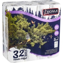 Luxana 3 Katlı Parfümlü Tuvalet Kağıdı 32'li - Yumuşak ve Emici 2'li Ekonomik Paket - 2 Adet
