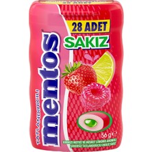 Mentos Draje Sakız 56 G Kırmızı Meyve & Müsket Limonu Şekersiz Tatlandırıcılı 2'li Ekonomik Paket - 2 Adet