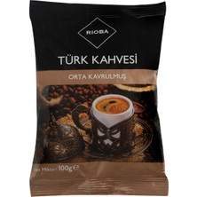Rioba Rıoba Türk Kahvesi 100 G - Orta Kavrulmuş Ince Öğütülmüş 8'li Avantaj Paketi - 8 Adet