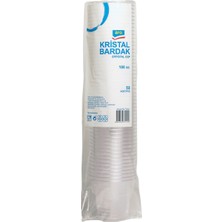 Aro Kristal Bardak 50 Adet 180CC Tek Kullanımlık Plastik Bardak 2'li Ekonomik Paket - 2 Adet