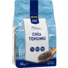 Metro Chef Chia Tohumu 500 G - Yüksek Lifli, Omega 3 ve Protein Kaynağı