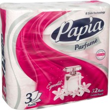 Papia Parfümlü 3 Katlı Tuvalet Kağıdı 32 Adet Şakayık Özlü 2'li Ekonomik Paket - 2 Adet