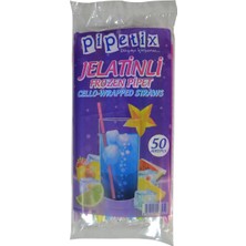 Pipetix Jelatinli Frozen Pipet 50 Adet Düz - Şık Parti ve Kafe Kullanımı 4'li Avantaj Paketi - 4 Adet