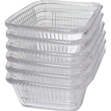 Corona Professional Bora Plastik Kare Sosluk 55X55X32 mm 6'lı Şeffaf 6'li Avantaj Paketi - 6 Adet