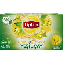 Lipton Limonlu Yeşil Çay Bardak Poşet 20'li 30 G - 7 Adet