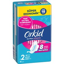 Orkid Ultra Ekstr Hijyenik Ped Dörtlü Uzun 18 - Yumuşak ve Hızlı Emiş 4'li Avantaj Paketi - 4 Adet