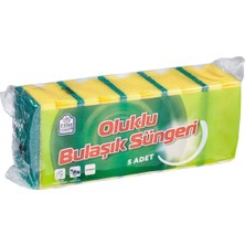 Fine Dreaming Oluklu Bulaşık Süngeri 5'li Paket - Dayanıklı ve Yüksek Emici 5'li Avantaj Paketi - 5 Adet