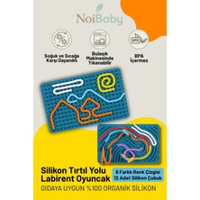 Noi Baby Silikon Tırtıl Yolu Labirent Oyuncak - Montessori Dokulu Duyusal Eğitim ve Motor Becerileri Gelişim Seti