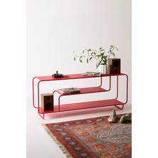 717 Design Alana C Metal Konsol Dresuar 150 x 40 x 75 cm Kırmızı