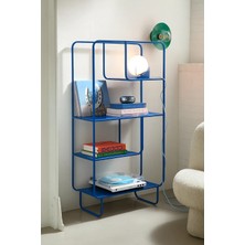 717 Design Alana B Metal Kitaplık 76 x 33 x 150 cm Mavi