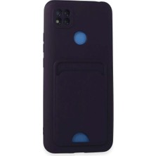 Redmi 9c Kılıf Kelvin Kartvizitli Silikon - Derin Mor