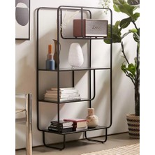 717 Design Alana B Metal Kitaplık 76 x 33 x 150 cm Siyah