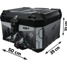 Gp Kompozit DSN05 Universal 45 Lt Desenli Alüminyum Motosiklet çantası