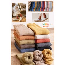 Color Socks 5 Çift Içi Polarlı Kışlık Kalın Kadın Çorap (Isı Emici)