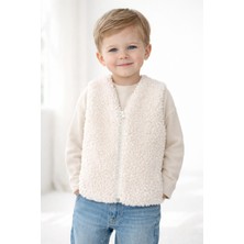 MER HOME Teddy Peluş Fermuarlı Çocuk/ Bebek Yelek
