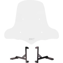 GP Kompozit RKS VRS 125 2023-2025 Uyumlu Elcikli Ön Cam Şeffaf - 50 cm
