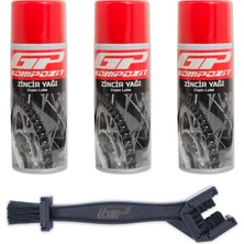 GP Kompozit BKM03 Motosiklet Bakım Seti (3 X Zincir Yağı + Zincir Temizleme Fırçası)