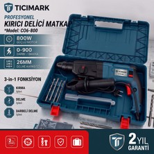 Ticimark Profesyonel Kırıcı Delici Matkap 800W 26MM