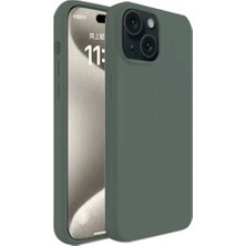 Iphone 15 Plus Kılıf First Silikon - Koyu Yeşil