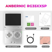 Anbernic RG35XXSP Katlanabilir Retro El Oyun Konsolu 64 GB Gümüş - 3.5 Inç Oca IPS Ekran H700 Işlemci 5g Wi-Fi HDMI Bluetooth (Psp, Ps1, Nds Destekli)