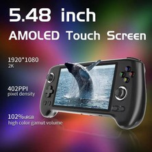 Anbernic Rg 556 Android Retro El Oyun Konsolu Şeffaf Mavi - 5.48 Inç 1080P Fhd Amoled Ekran Unisoc T820 6nm 8 GB Ram 128 GB Manyetik Hall Tetik ve Joystick Aktif Fan Soğutmalı Ps2 3ds Wii Taşınabilir Konsol