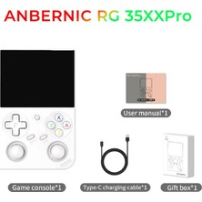 Anbernic Rg 35XX Pro 64 GB 3.5 Inç IPS Ekran Çift Analog Kollu Retro El Konsolu – Beyaz