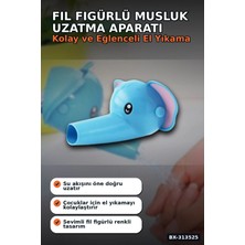 Eco Lounge Fil Figürlü Musluk Uzatma Aparatı - 11 cm Çocuklar Için El Yıkama Başlığı BX-313525