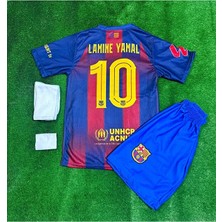 Lamine Yamal 2025-2026 Yeni Sezon Çocuk Futbol Forması Şort Çorap Bileklik Hediyelii