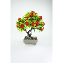 Marsilyan Dekor Ağaç Bereket Nar Ağacı Saksılı Dekoratif Ağaç Biblo 24X13 cm
