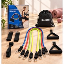 Muon Sports Çok Amaçlı 4lü Latex Direnç Lastik Seti - Pilates Fitness Yoga Fizik Tedavi Spor Egzersiz Jimnastik