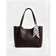 Arvelia Kadın Fularlı Fermuarlı Shopper El ve Omuz Çantası