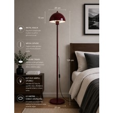 FKLIGHT Nova Bordo Tek Ayaklı Metal Lambader Oturma Odası & Yatak Odası Lambader
