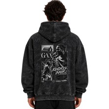 Sevbano Kendrick Lamar Rapper Şarkıcı Baskılı Unisex Oversize Yıkamalı Hoodie Sweatshirt